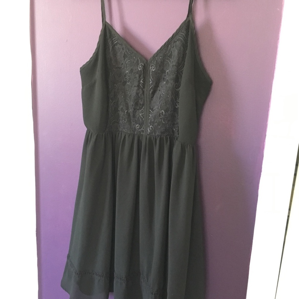 Black chiffon minidress